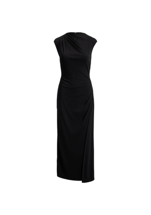 Lauren Ralph Lauren pleated boat neck maxi dress - Black