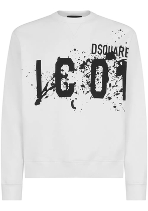 DSQUARED2 logo-print cotton sweatshirt - White