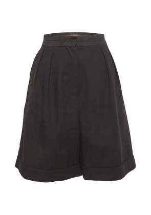 Max Mara pleated turn-up shorts - Black