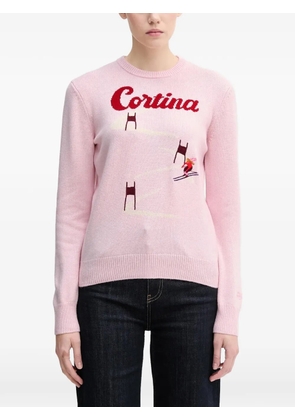 MC2 Saint Barth New Queen front-graphic crew-neck sweater - Pink