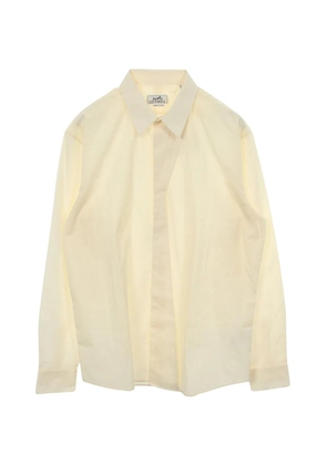 Hermès Pre-Owned cotton long-sleeve shirt - Neutrals