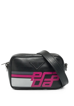 Prada Pre-Owned Racing Logo leather cross body bag - Black