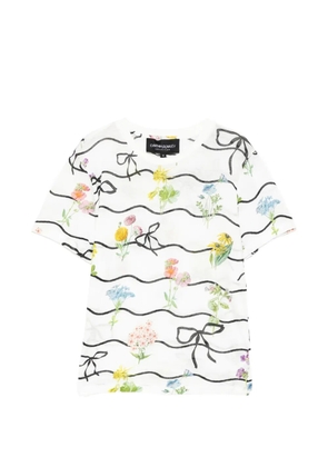 Cynthia Rowley floral-print round neck T-shirt - White