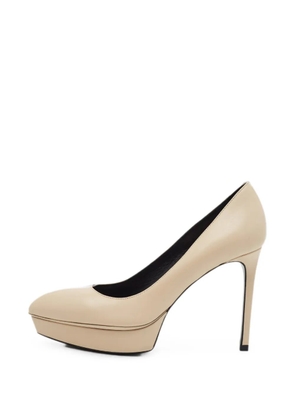 Saint Laurent Pre-Owned Janis leather heeled pumps - Neutrals