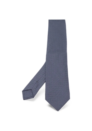 Hermès Pre-Owned Façonnée H jacquard tie - Blue