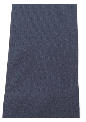 Hermès Pre-Owned Façonnée H jacquard tie - Blue