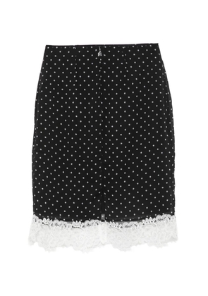 ROTATE BIRGER CHRISTENSEN floral-pattern midi skirt - Black