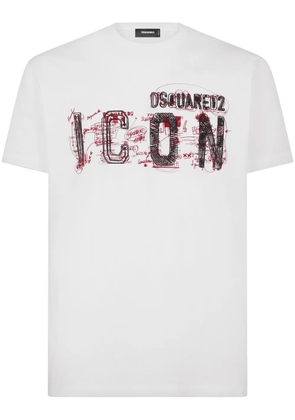DSQUARED2 logo-print cotton T-shirt - White
