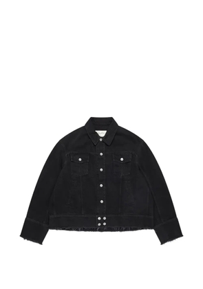 matieres fecales Pierre M. raw-cut denim jacket - Black