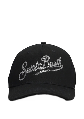 MC2 Saint Barth rhinestone-logo baseball cap - Black