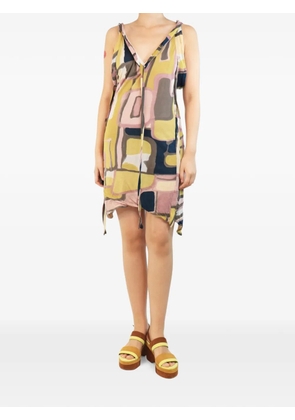 Marni Pre-Owned printed sleeveless mini dress - Yellow
