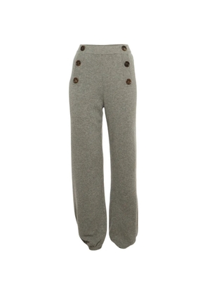 Chloé Pre-Owned button-detail high-waisted trousers - Grey