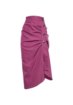 Marni Pre-Owned ruched asymmetric midi skirt - Pink