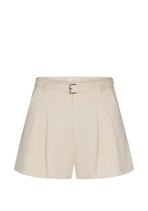 FRAME pinstripe belted shorts - Neutrals