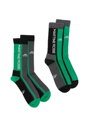 Martine Rose logo panelled socks (set of two) - Grey