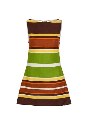 Faithfull Jacie striped mini dress - Brown