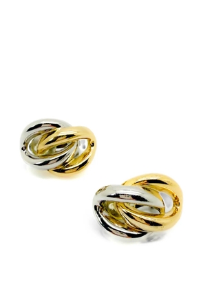 Christian Dior Pre-Owned 1980s knot earrings - Gold