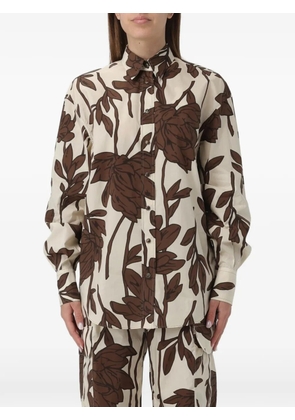 Brunello Cucinelli floral-print shirt - Neutrals