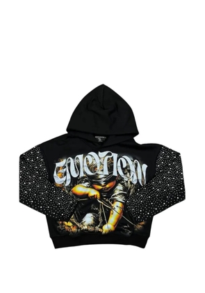 Mixed Emotion Archer rhinestone-embellished hoodie - Black