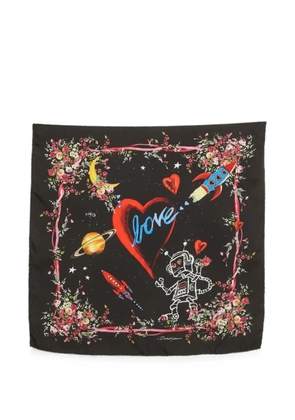 Dolce & Gabbana Pre-Owned multiprint square scarf - Black