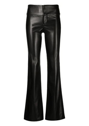 alice + olivia Olivia vegan leather flared trousers - Black