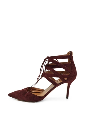Aquazzura Belgravia lace-up pumps - Red