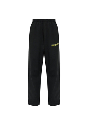 Balenciaga logo-print wide-leg track pants - Black