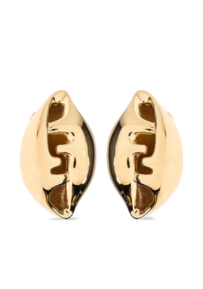 FENDI sculptural shell earrings - Gold