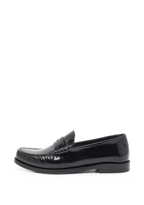 Saint Laurent Pre-Owned logo-detail loafers - Black