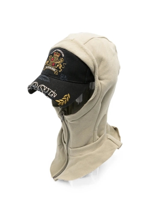 Martine Rose embroidered layered-hood cap - Black