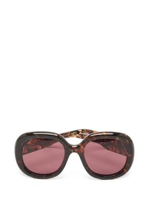 Chloé Pre-Owned oversized tortoiseshell sunglasses - Brown