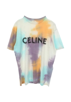 Celine Pre-Owned 2000s stud logo tie-dye T-shirt - Neutrals