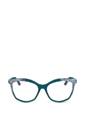 Karl Lagerfeld marble-effect cat-eye glasses - Blue