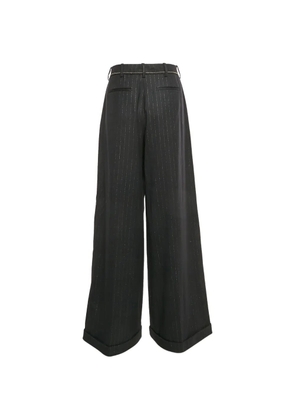 Roberto Cavalli Vintage pinstriped wide-leg trousers - Black