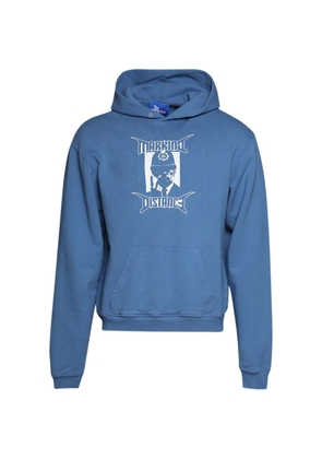 MARKING DISTANCE Mood graphic-print hoodie - Blue