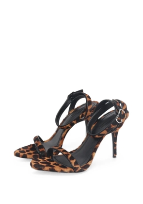 Pre-Owned Alexander Wang leopard-print buckle-fastening sandals - Brown