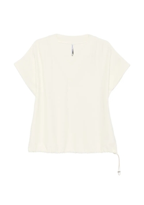 Liviana Conti drawstring V-neck T-shirt - Neutrals