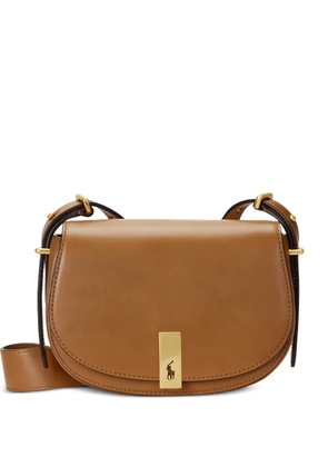 Polo Ralph Lauren ID leather crossbody bag - Neutrals