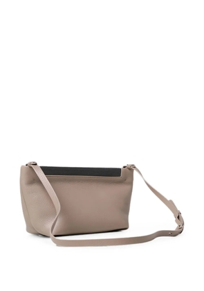 Brunello Cucinelli grained-leather shoulder bag - Neutrals