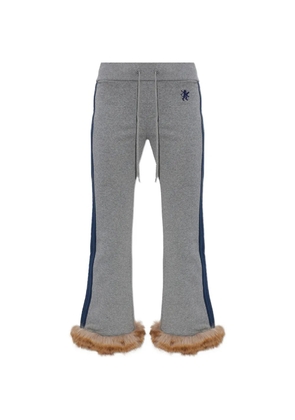Balenciaga fur trim trousers - Grey