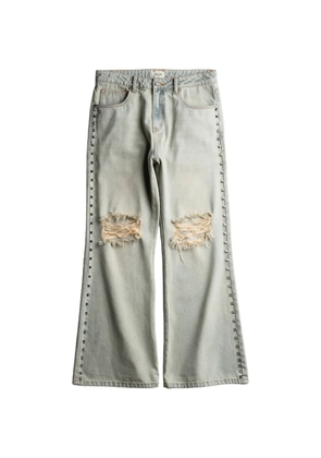 Vague Studios '85 stud-embellished distressed jeans - Blue
