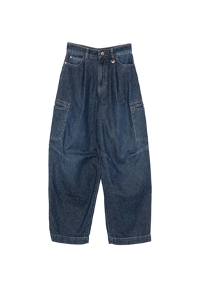 Emporio Armani pocket pleated jeans - Blue