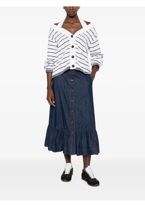 Alexander McQueen striped cardigan - White