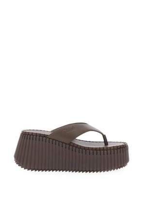 Chloé Nama platform thong sandals - Brown