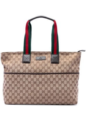 Gucci Pre-Owned 2016-2026 GG Canvas Web tote bag - Neutrals
