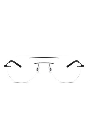 Moncler Eyewear rimless geometric glasses - Black