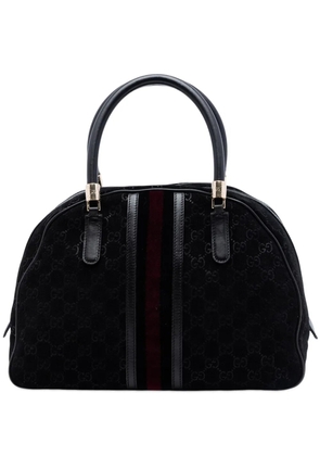 Gucci Pre-Owned 2000-2017 GG Suede Web Dome handbag - Black