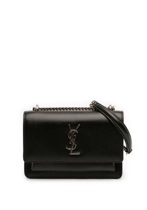 Saint Laurent Pre-Owned 2018 Mini Leather Monogram Sunset Wallet on Chain crossbody bag - Black