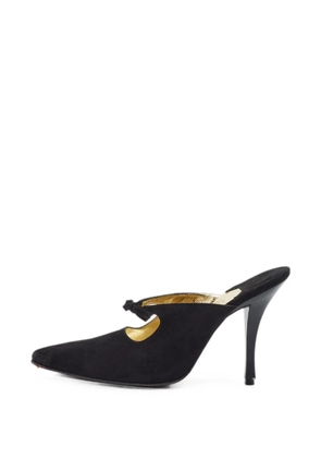 Ferragamo Pre-Owned pointed-toe bow-detail heeled pumps - Black