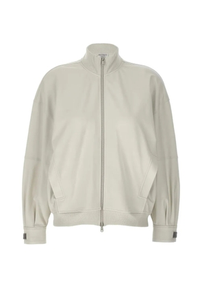Brunello Cucinelli zip-up panelled jacket - Neutrals